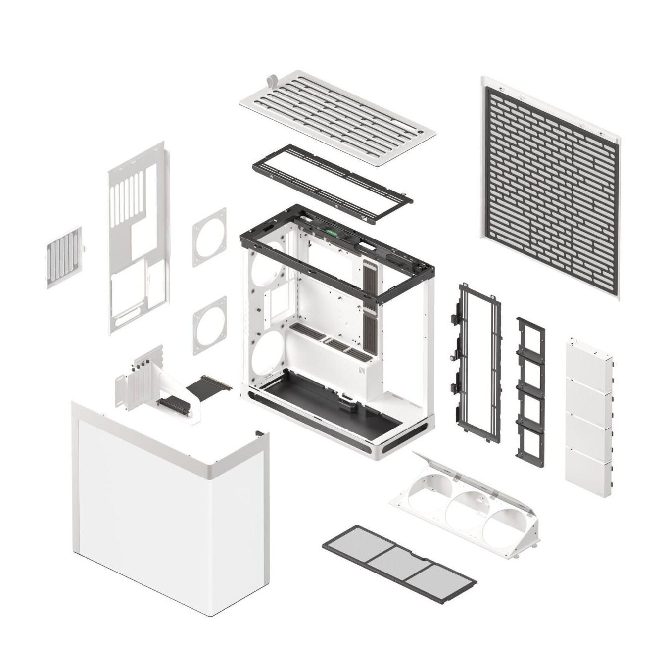 HAVN HS 420 VGPU White Premium Midi Tower Case - HS 420 - Vertical GPU Support — Buy in Cyprus with Fast Delivery