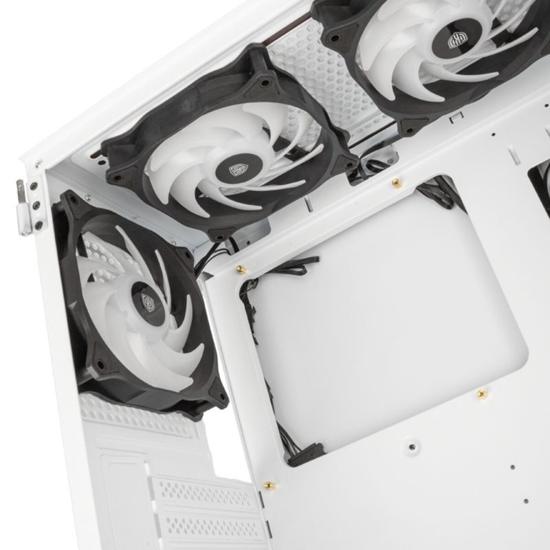 Buy Kolink Observatory HF Glass ARGB Midi Tower Case - White - 6 ARGB fans inclu... in Cyprus, Nicosia, Limassol, Larnaka, Pafos
