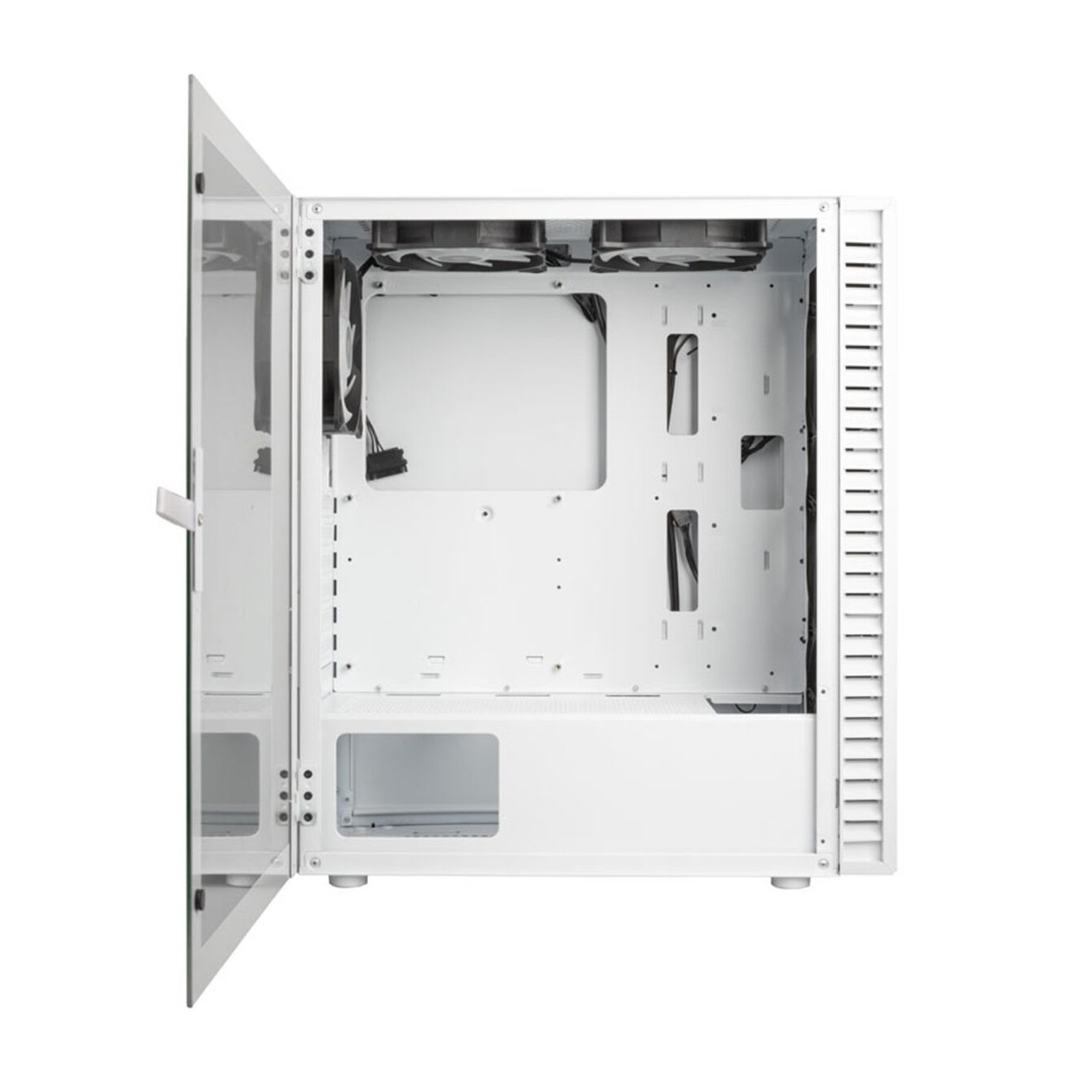 Kolink Observatory HF Glass ARGB Midi Tower Case White – 6 ARGB Fans | Armenius Store