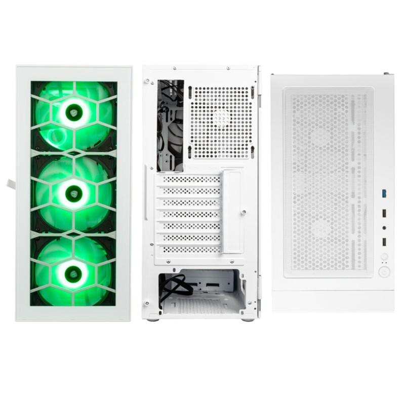 Buy Kolink Observatory HF Glass ARGB Midi Tower Case - White - 6 ARGB fans inclu... in Cyprus, Nicosia, Limassol, Larnaka, Pafos