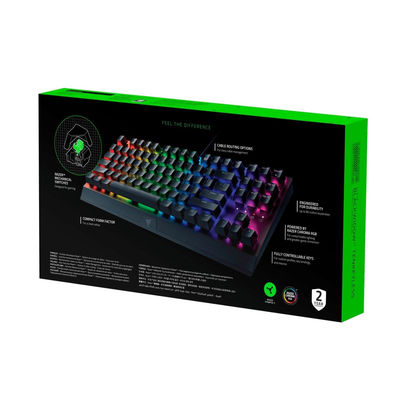 Razer BlackWidow V3 TKL – Mechanical Gaming Keyboard Green Switches | Armenius Store