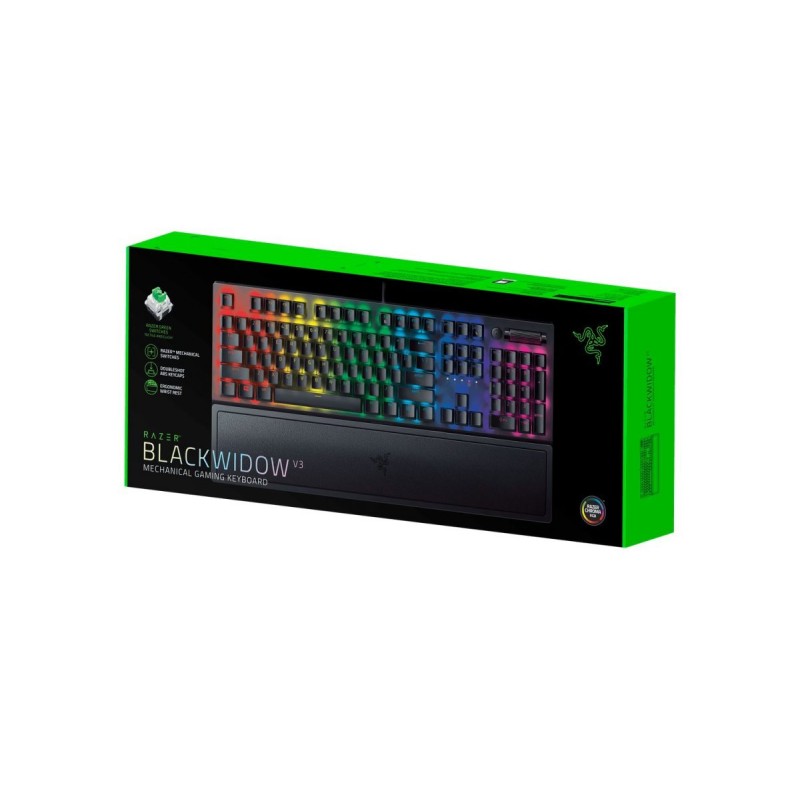 Buy Razer BLACKWIDOW V3 Mechanical Keyboard - V3 - Green Switch, GR Layout, Wris... in Cyprus, Nicosia, Limassol, Larnaka, Pafos