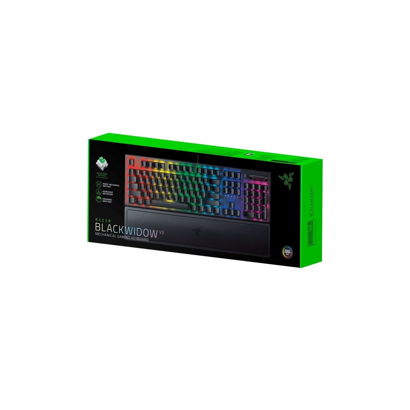 Razer BlackWidow V3 Mechanical Keyboard - Green Switch, GR Layout, Wrist Rest (Boxed) — Buy in Cyprus with Fast Delivery