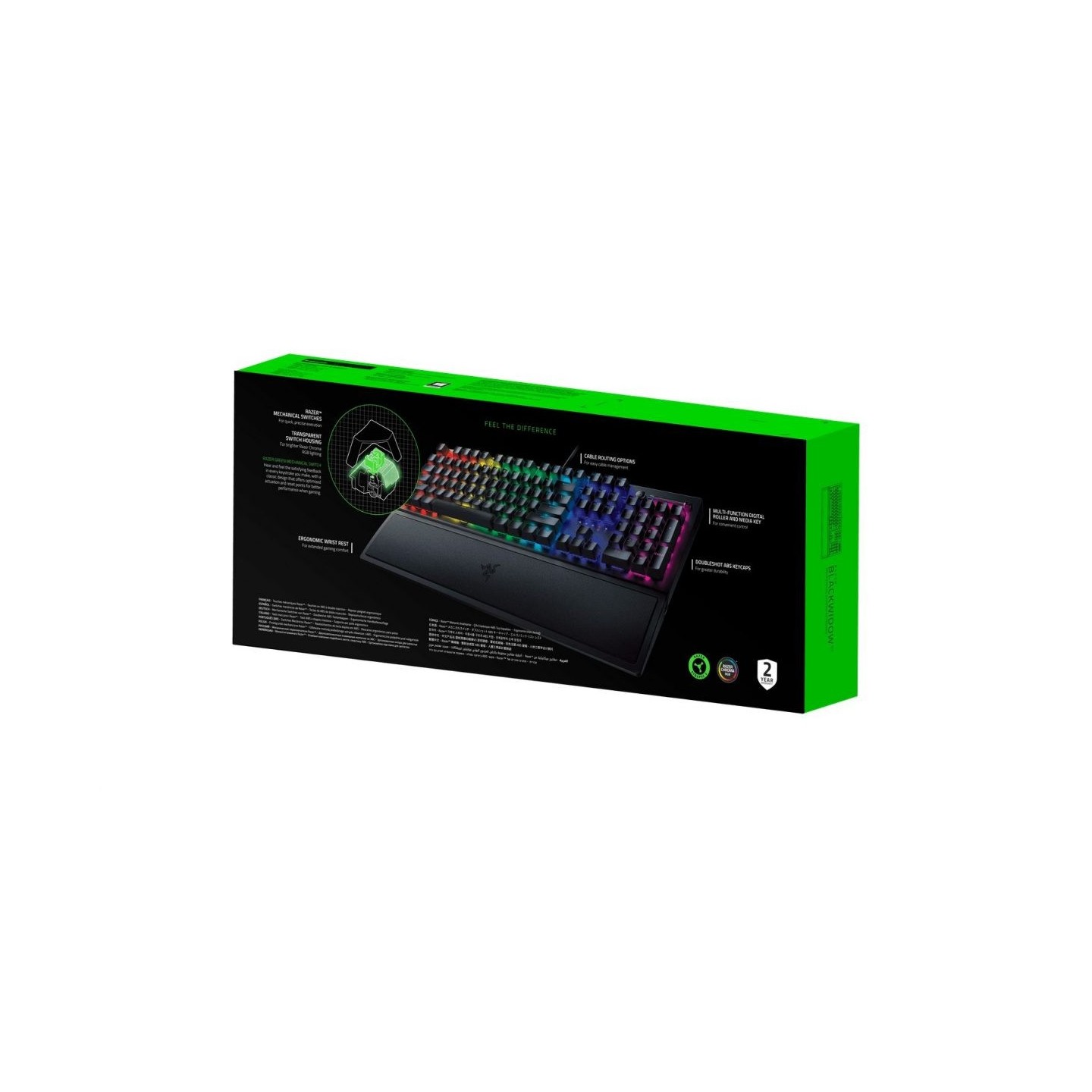 Razer BlackWidow V3 Mechanical Keyboard - Green Switch, GR Layout, Wrist Rest (Boxed) — Buy in Cyprus with Fast Delivery