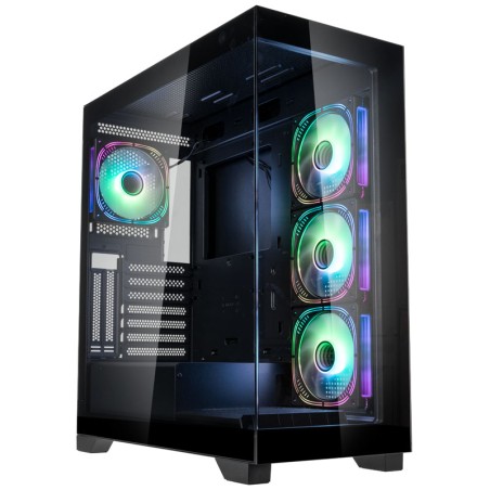 Kolink Unity Peak ARGB Midi Tower Showcase - Black - ATX, 400mm GPU Clearance, 4x Pre-Installed ARGB Fans
