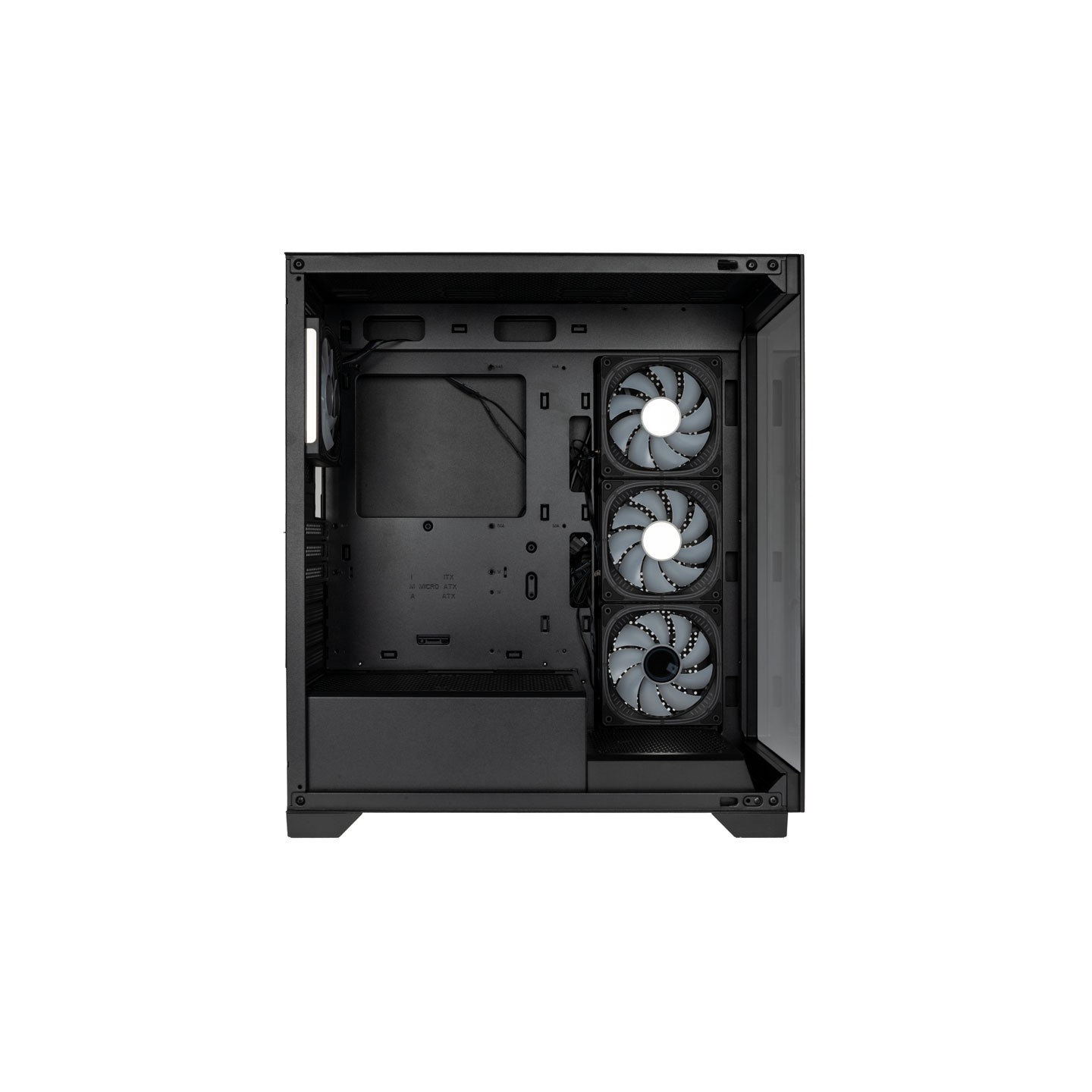 Kolink Unity Peak ARGB Midi Tower Showcase - Black - ATX, 400mm GPU Clearance, 4x Pre-Installed ARGB Fans