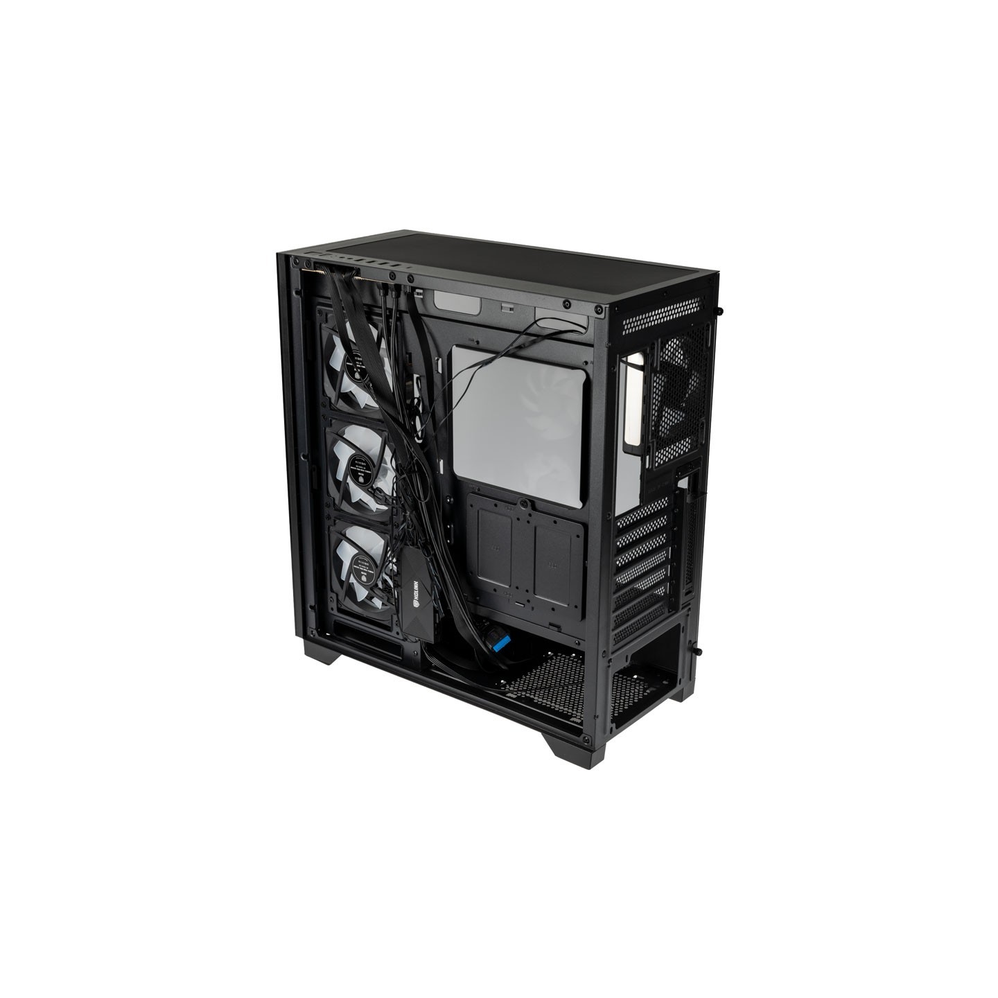 Kolink Unity Peak ARGB Midi Tower Showcase - Black - ATX, 400mm GPU Clearance, 4x Pre-Installed ARGB Fans