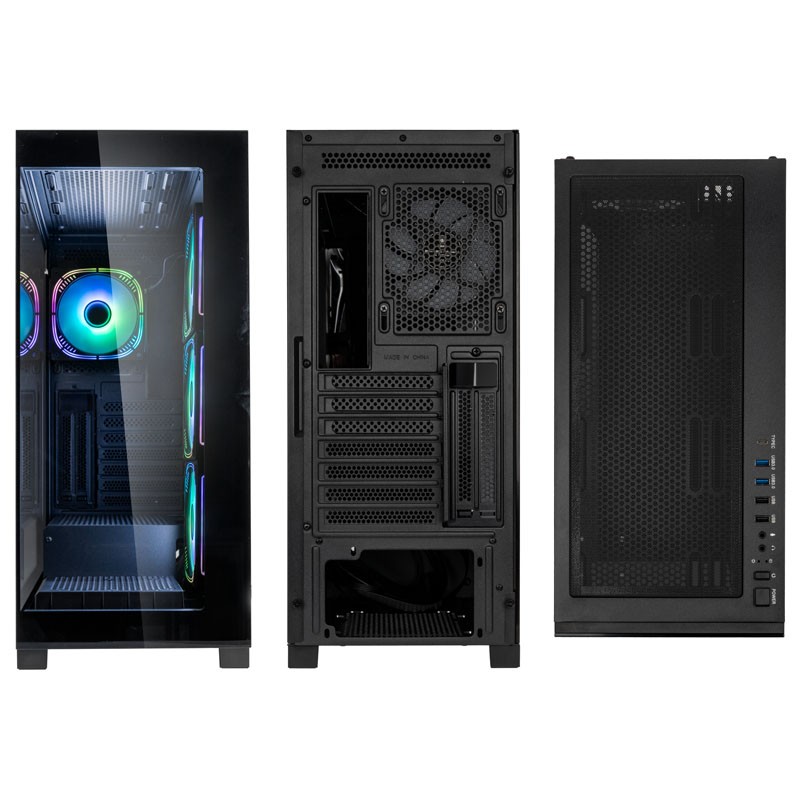 Buy Kolink Unity Peak ARGB Midi Tower Showcase - Black - ATX, 400mm GPU Clearanc... in Cyprus, Nicosia, Limassol, Larnaka, Pafos