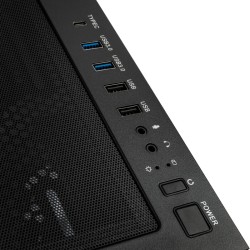 Kolink Unity Peak ARGB Midi Tower Showcase - Black - ATX, 400mm GPU Clearance, 4x Pre-Installed ARGB Fans