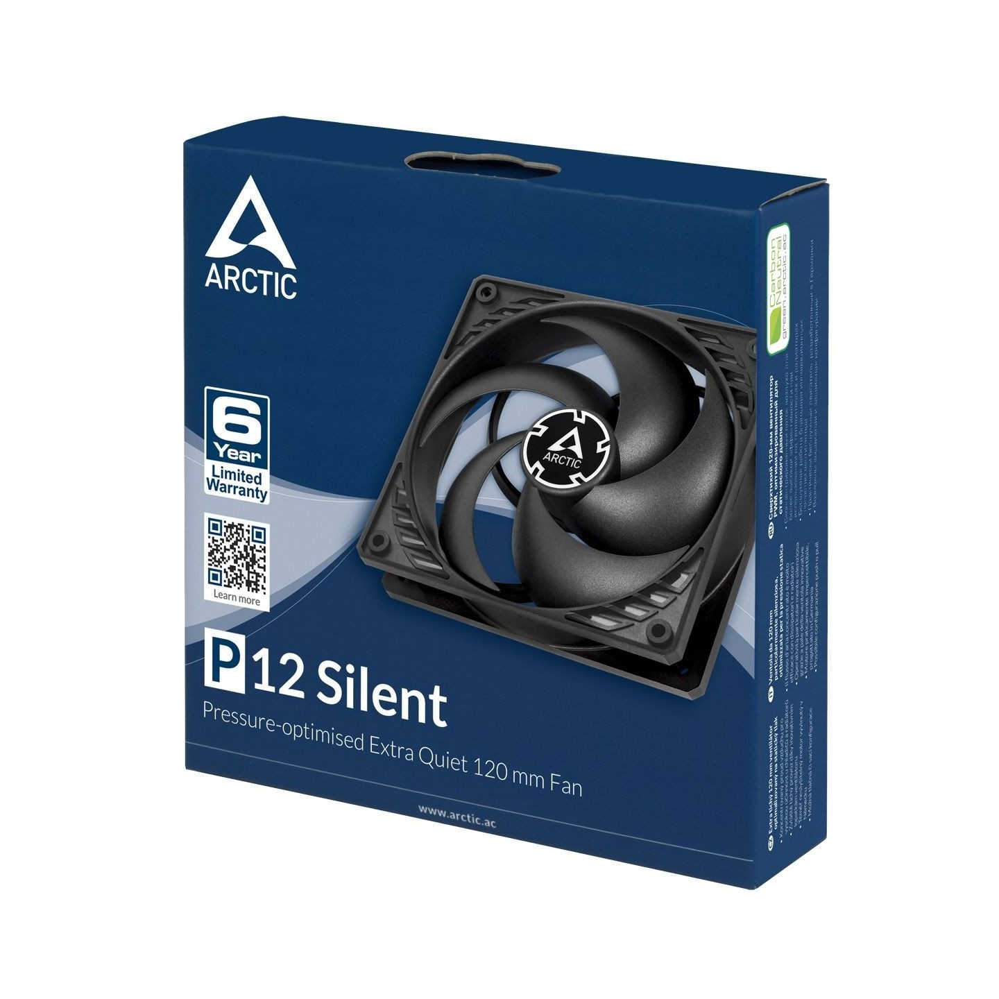Arctic P12 Silent ACFAN00130A 120mm Case Fan - 1050 RPM 0.08 Sone (Boxed) — Buy in Cyprus with Fast Delivery