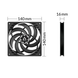 ARCTIC P14 PWM PST 140mm Case Fan - Black (Boxed) — Buy in Cyprus with Fast Delivery