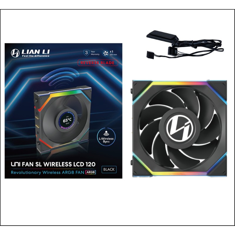 Buy Lian Li UNI FAN SL Wireless LCD 120 - Case Fan - Black in Cyprus, Nicosia, Limassol, Larnaka, Pafos