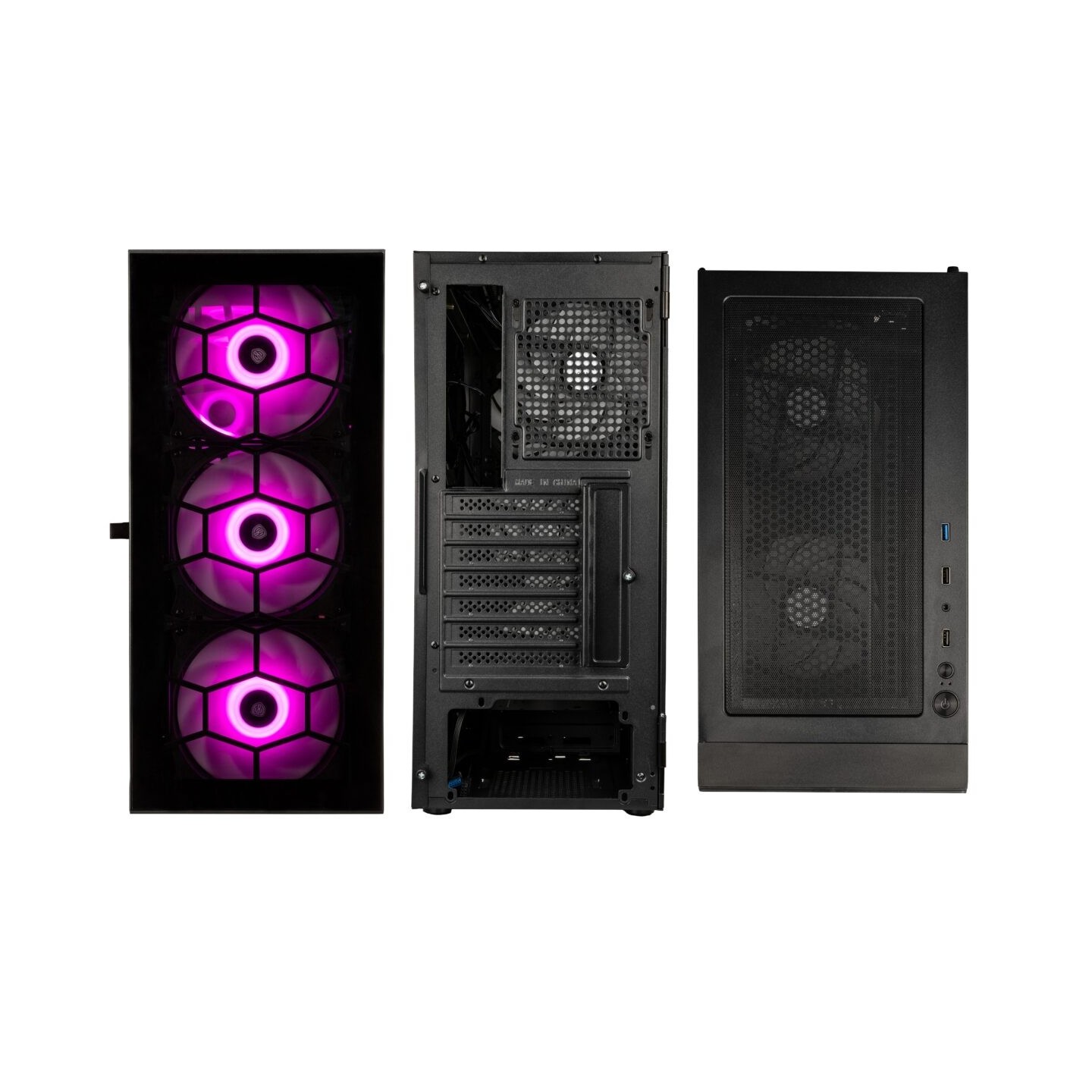 Kolink Observatory HF Glass ARGB Midi Tower Case - Black (Boxed) — Buy in Cyprus with Fast Delivery