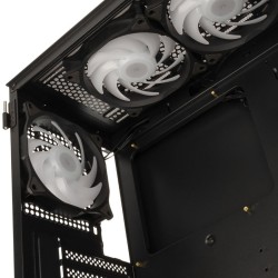 Kolink Observatory HF Plus Mesh ARGB Midi Tower Case Black with 6x ARGB PWM Fans (5x140mm 1x120mm) - 5999094006461 (Boxed)