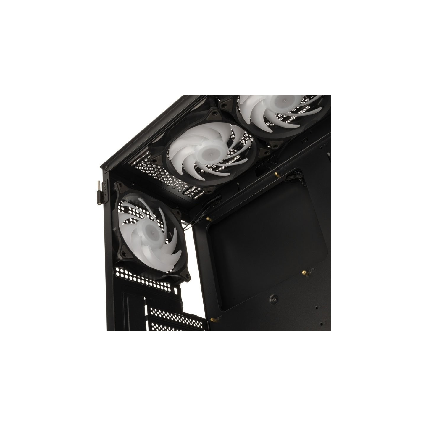 Kolink Observatory HF Plus Mesh ARGB Midi Tower Case Black with 6x ARGB PWM Fans (5x140mm 1x120mm) - 5999094006461 (Boxed)