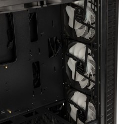 Kolink Observatory HF Plus Mesh ARGB Midi Tower Case Black with 6x ARGB PWM Fans (5x140mm 1x120mm) - 5999094006461 (Boxed)