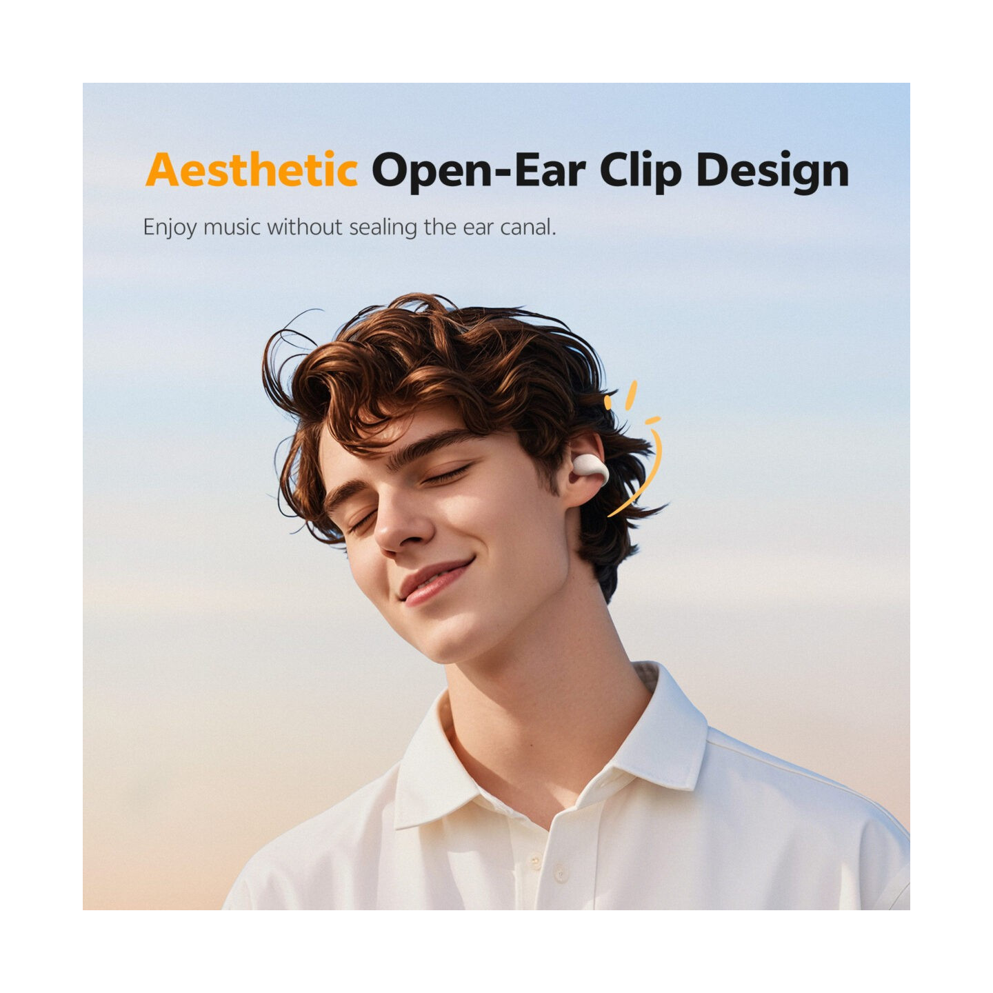 QCY Crossky C10 White Open Ear TPU Earclip - C10 - Open-Ear, BT 5.4, IPX5 — Buy in Cyprus with Fast Delivery