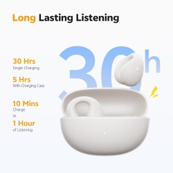 Buy QCY Crossky C10 White Open Ear TPU Earclip - C10 - Open-Ear, BT 5.4, IPX5 in Cyprus, Nicosia, Limassol, Larnaka, Pafos