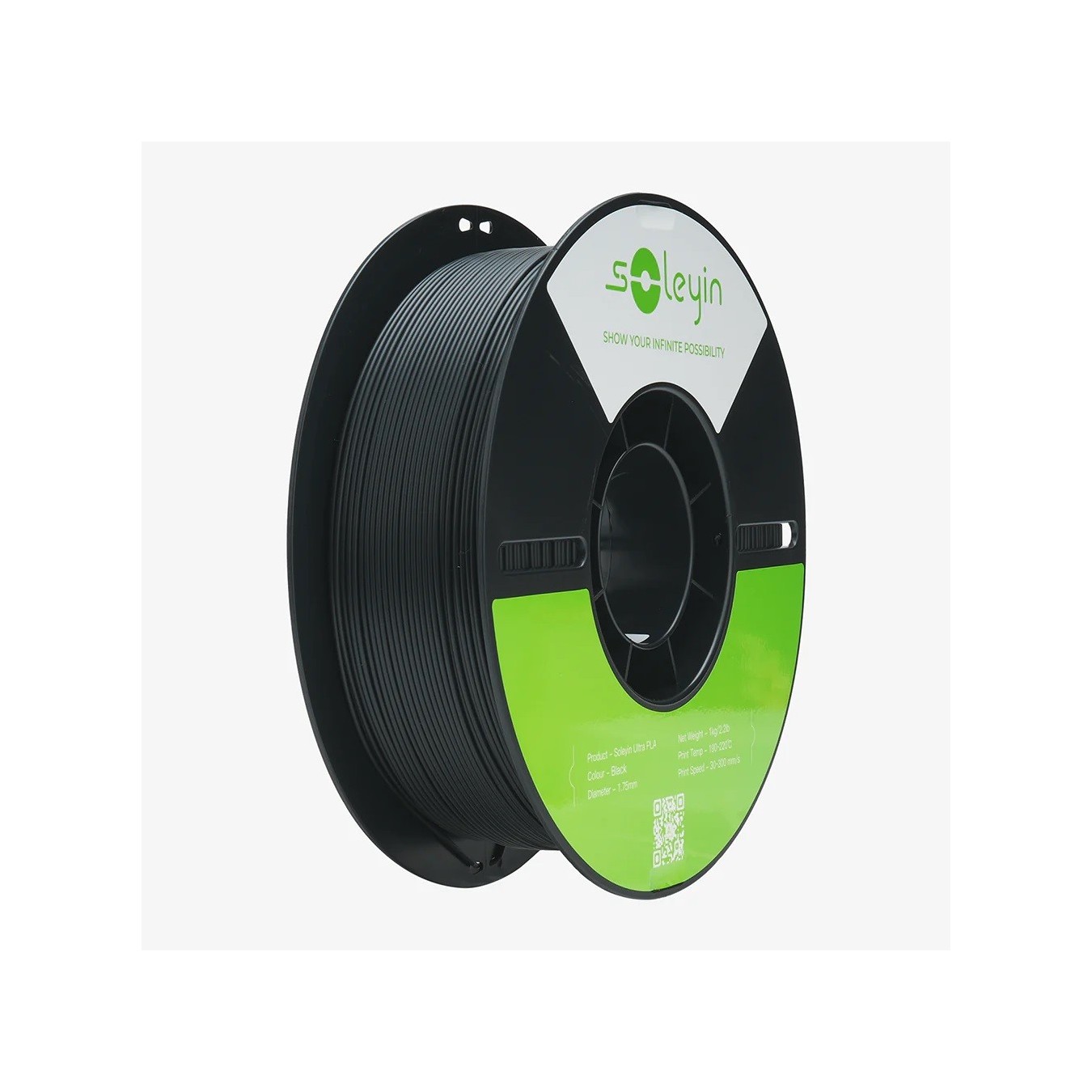 Creality Soleyin Ultra PLA Filament 1 kg Spool, 1.75 mm - Color: Black — Buy in Cyprus with Fast Delivery