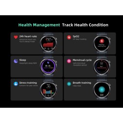 Buy QCY Active GX Watch - S12 - Black, 1.43\" AMOLED, 466x466, IP68, Bluetooth C... in Cyprus, Nicosia, Limassol, Larnaka, Pafos