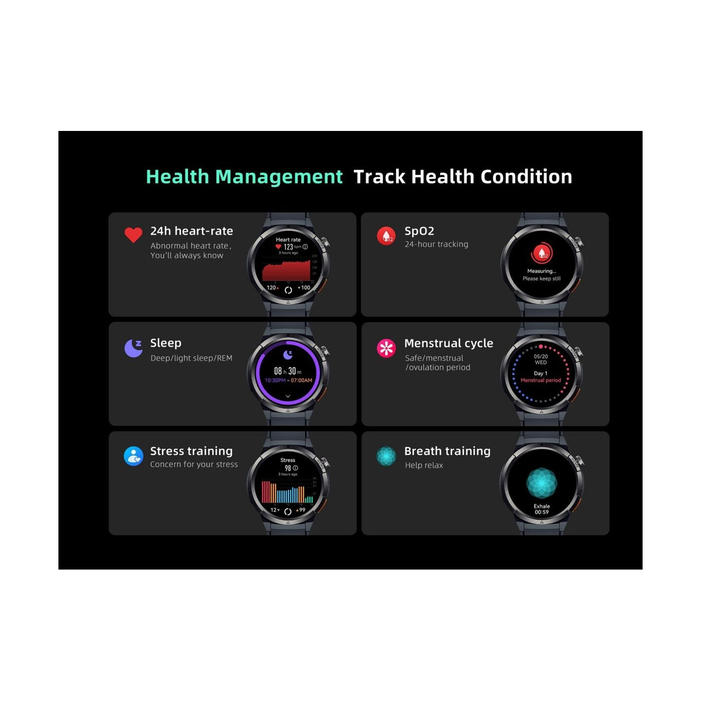 QCY Active GX Watch - S12 - Black, 1.43\" AMOLED, 466x466, IP68, Bluetooth Calling — Buy in Cyprus with Fast Delivery