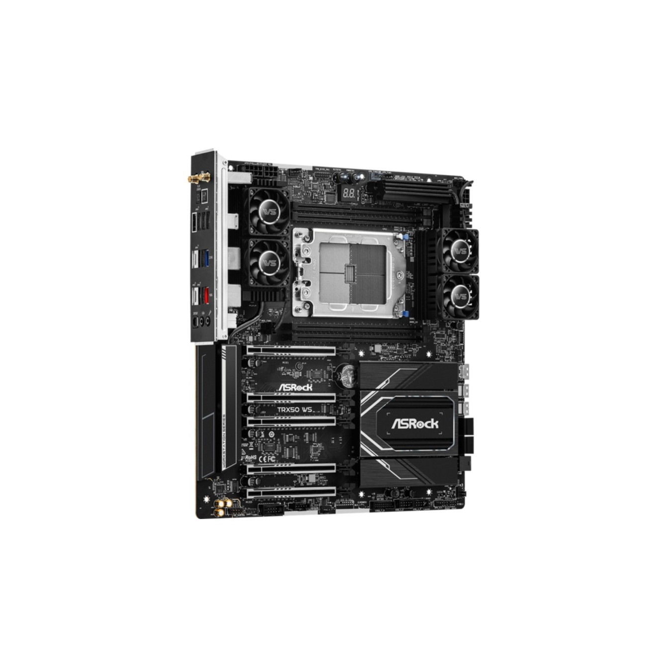 ASRock TRX50 WS - sTR5 E-ATX Workstation Motherboard - TRX50 Chipset, 18+3+3 Power Phases, 20K Capacitors
