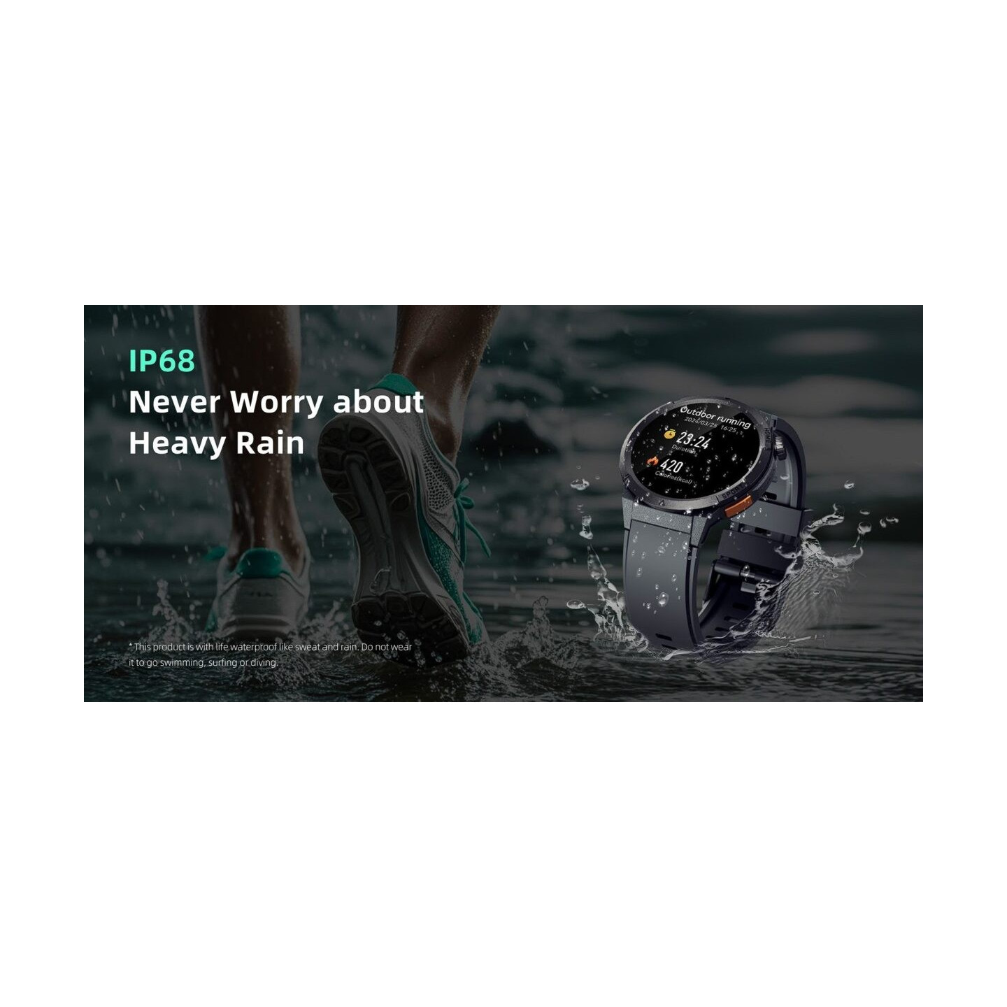 QCY Active GX Watch - S12 - Black, 1.43\" AMOLED, 466x466, IP68, Bluetooth Calling — Buy in Cyprus with Fast Delivery