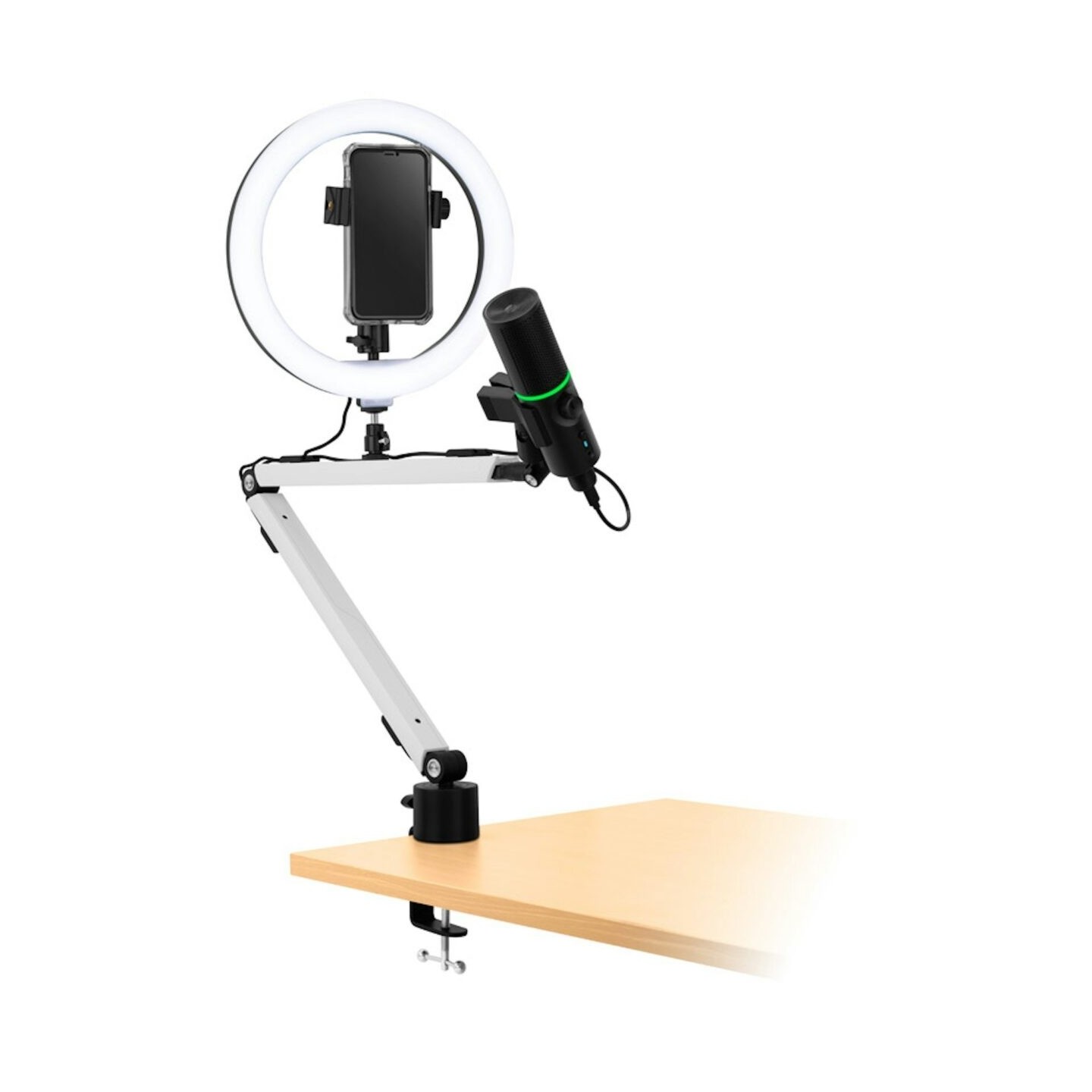 Streamplify MOUNT ARM Microphone Arm with Table Clamp - White - 2.5 kg Load Capacity — Buy in Cyprus with Fast Delivery
