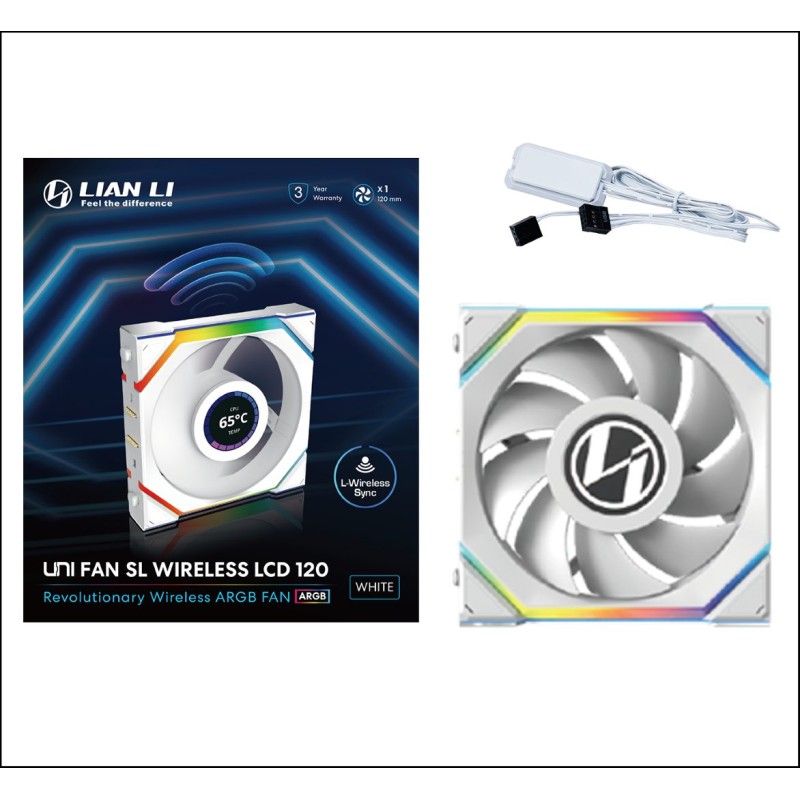 Buy Lian Li UNIFAN SL Wireless LCD 120 Case Fan - UNIFAN SL - White, 120mm in Cyprus, Nicosia, Limassol, Larnaka, Pafos