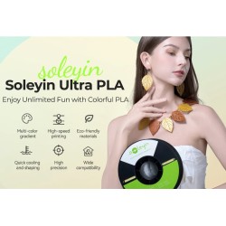 Creality Soleyin Ultra PLA Filament Matte Black - 1 kg Spool - 1.75 mm (Matte Black, PLA, 1 kg, 1.75 mm)