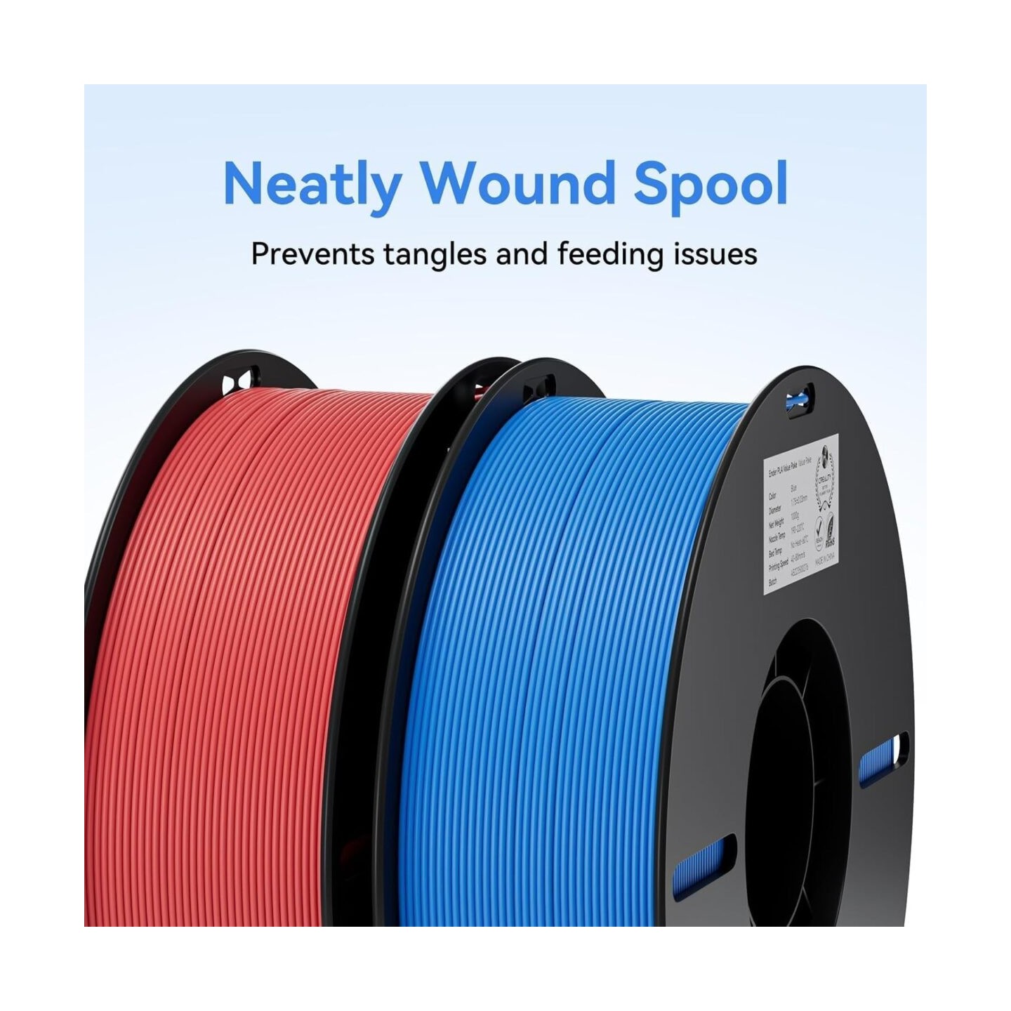 Creality EN-PLA Value Pack 4kg - 3301010474 - 1.75mm PLA filament Multi-color (Black, White, Red, Blue)