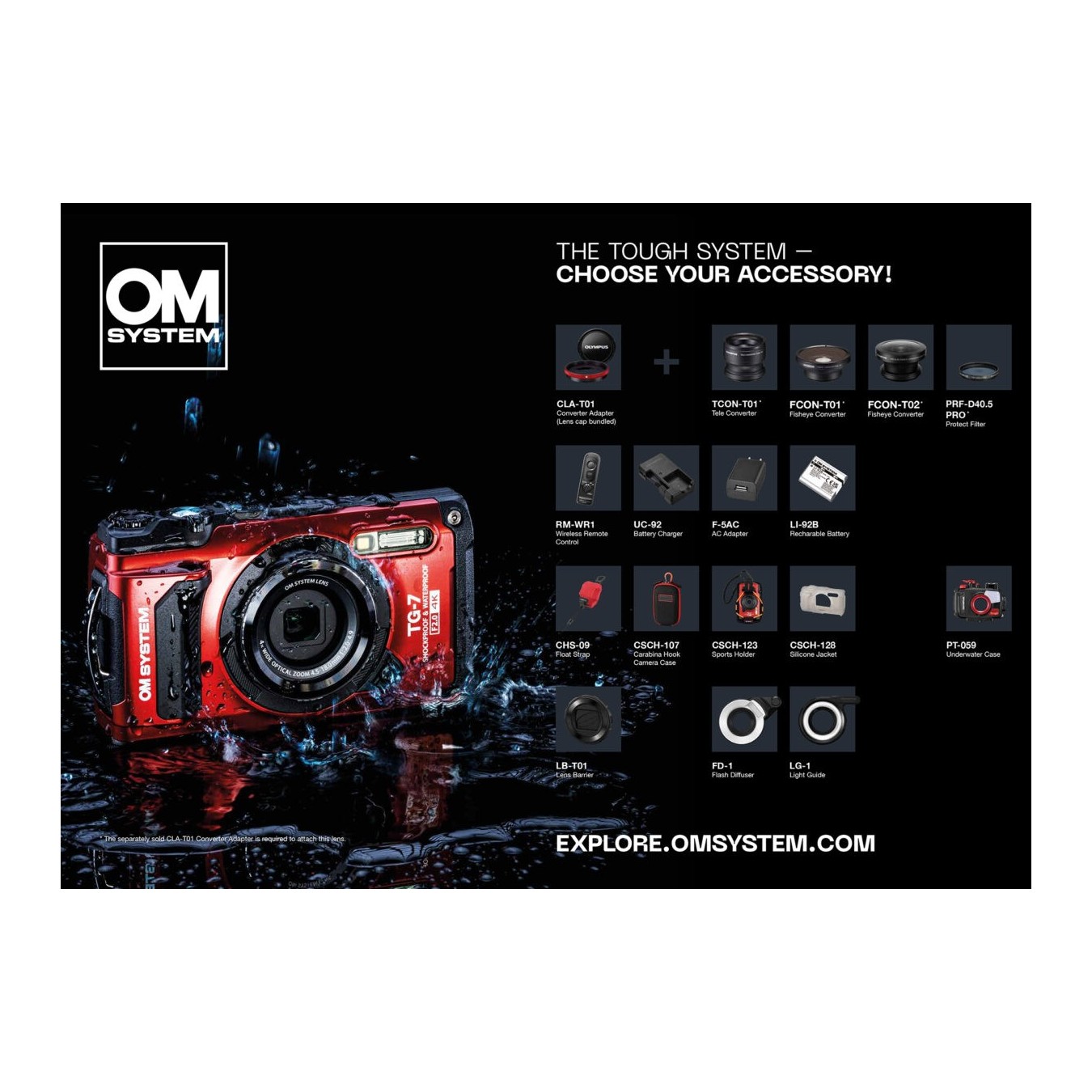 Olympus OM-System TG-7 Black - TG-7 - Waterproof Rugged Compact Camera — Buy in Cyprus with Fast Delivery