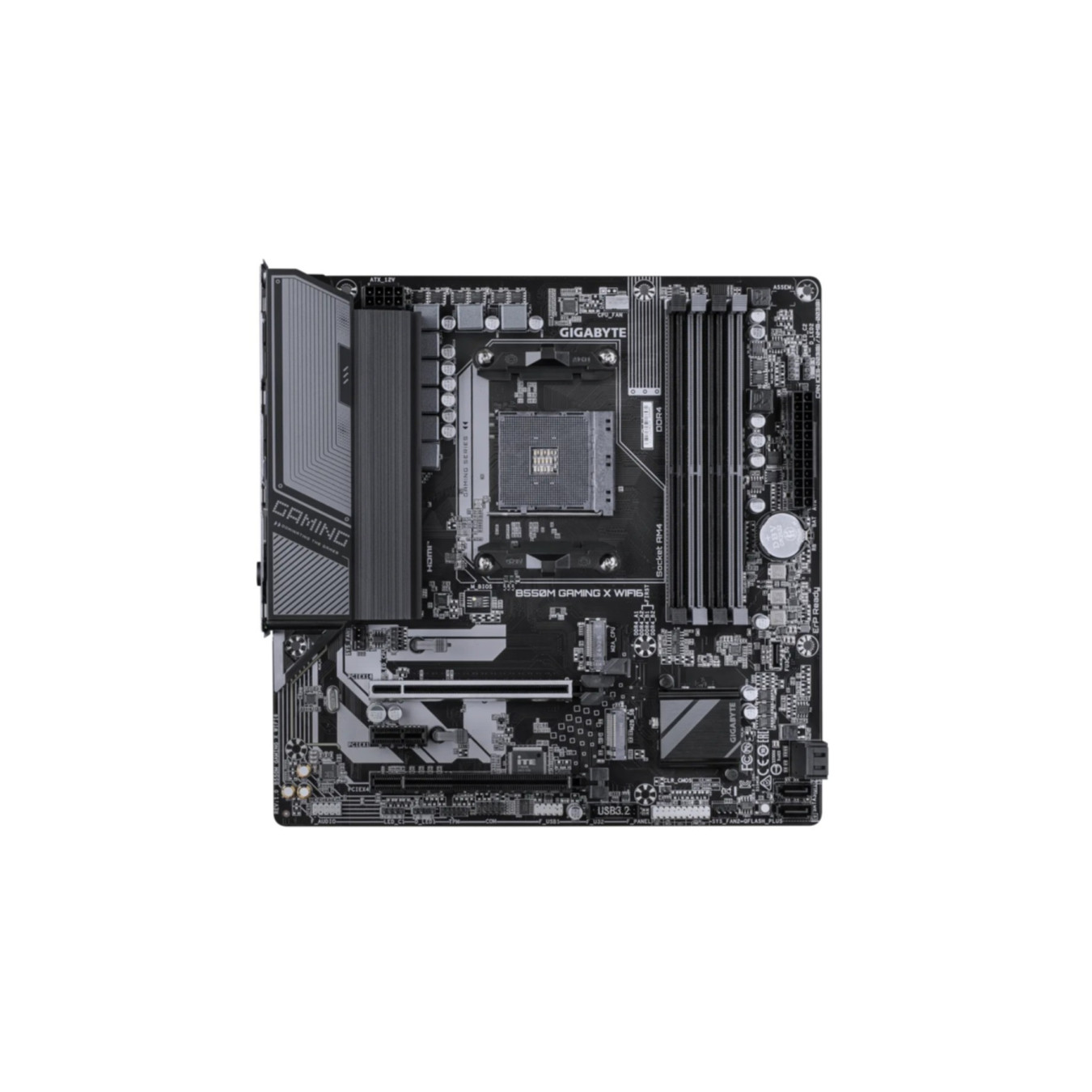 GIGABYTE GA-B550M Gaming X WIFI - B550 Micro-ATX Motherboard - AM4, DDR4, 4x DIMM, 128GB, PCIe 4.0, Wi-Fi 6
