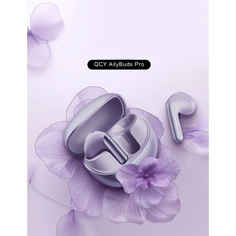 Buy QCY AilyBuds Pro Semi-Ear ANC TWS Purple - True Wireless, LDAC, 6 Mic AI Noi... in Cyprus, Nicosia, Limassol, Larnaka, Pafos