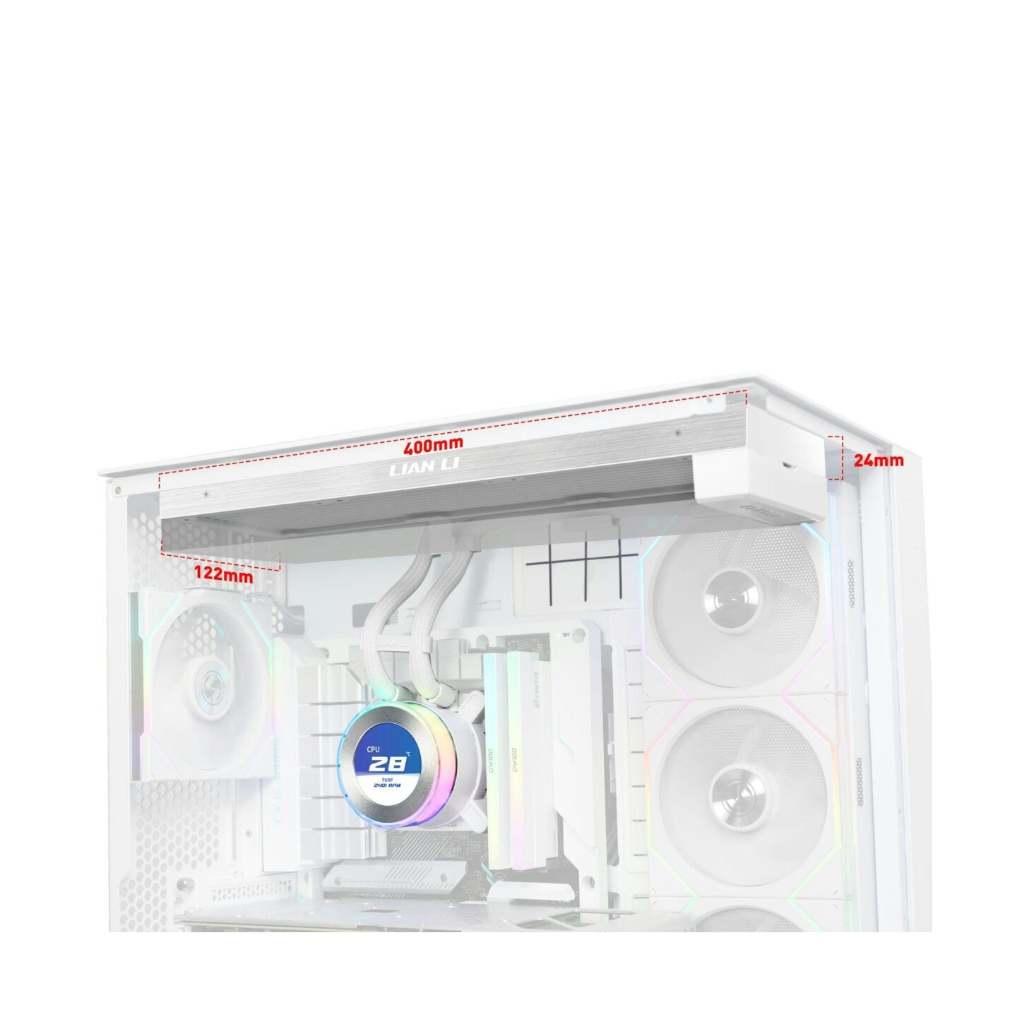 Lian Li HydroShift II LCD-C 360 - HYDROSHIFT II LCD-C 360 - White Fanless AIO CPU Cooler (EAN 4718466018045)