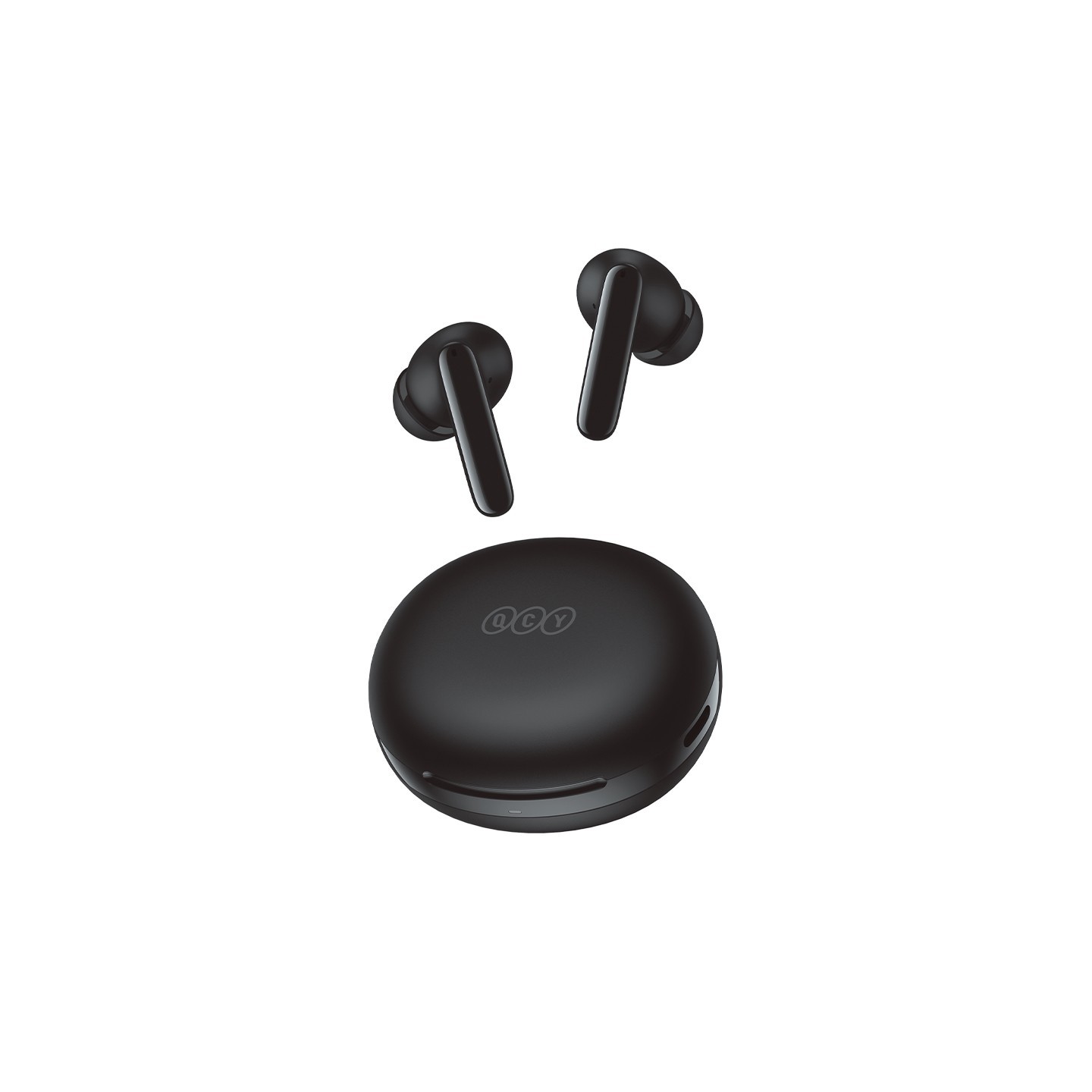 QCY T13 ANC 2 Black - TWS Earbuds with 28dB ANC, 10mm Driver, BT 5.3, 30h Playtime (Black, 10mm, ANC)