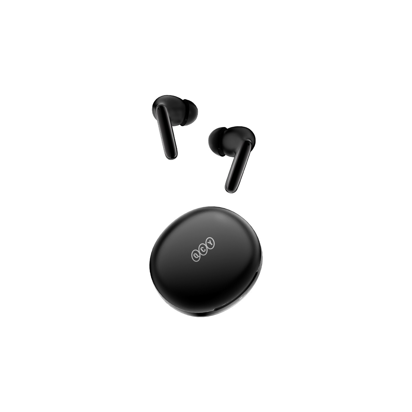 QCY T13 ANC 2 Black - TWS Earbuds with 28dB ANC, 10mm Driver, BT 5.3, 30h Playtime (Black, 10mm, ANC)