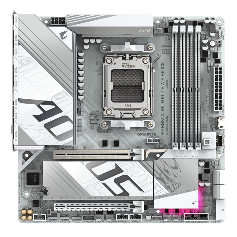 Buy GIGABYTE GA-B850M A ELT WF6E ICE (AM5) - microATX AM5 DDR5 Motherboard, 4x D... in Cyprus, Nicosia, Limassol, Larnaka, Pafos
