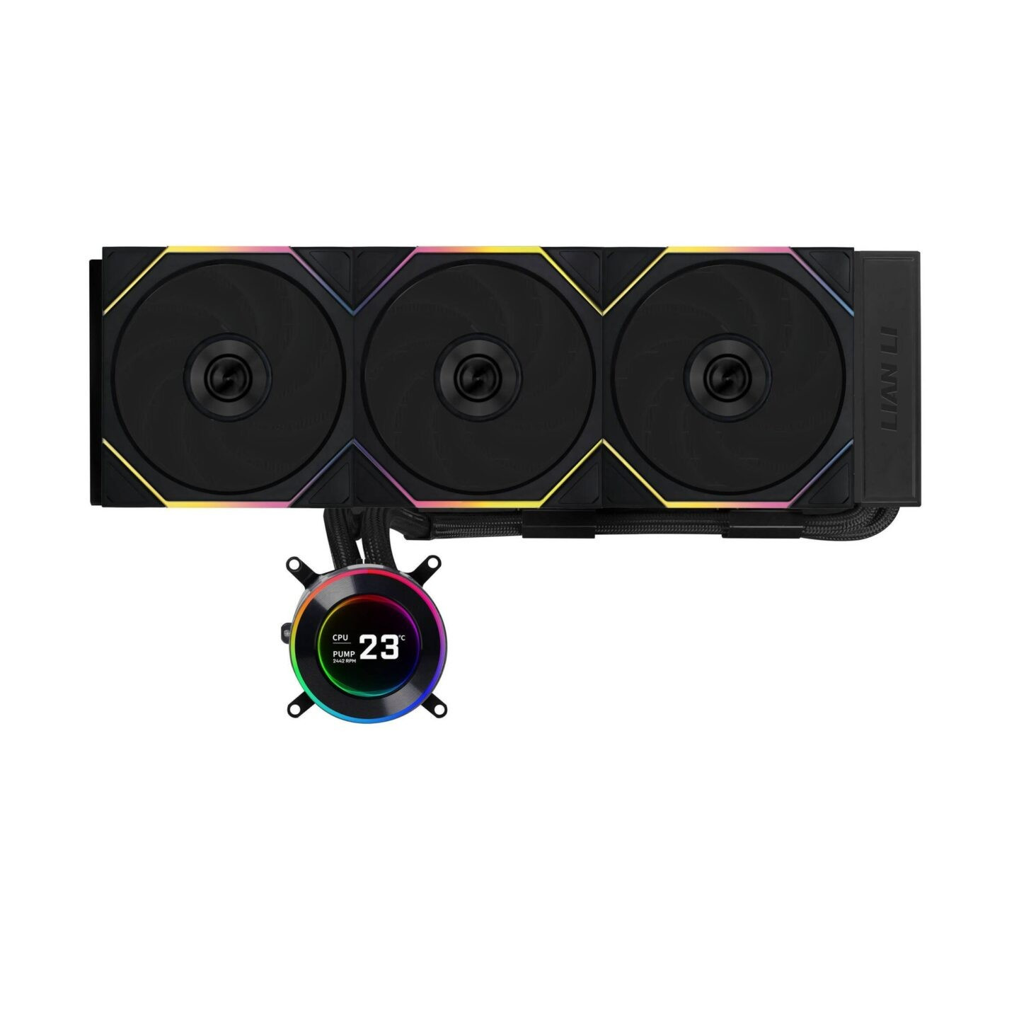 Lian Li HydroShift II LCD-C 360CL 360mm AIO CPU Cooler 3x UNI FAN CL ARGB Black (Boxed) — Buy in Cyprus with Fast Delivery