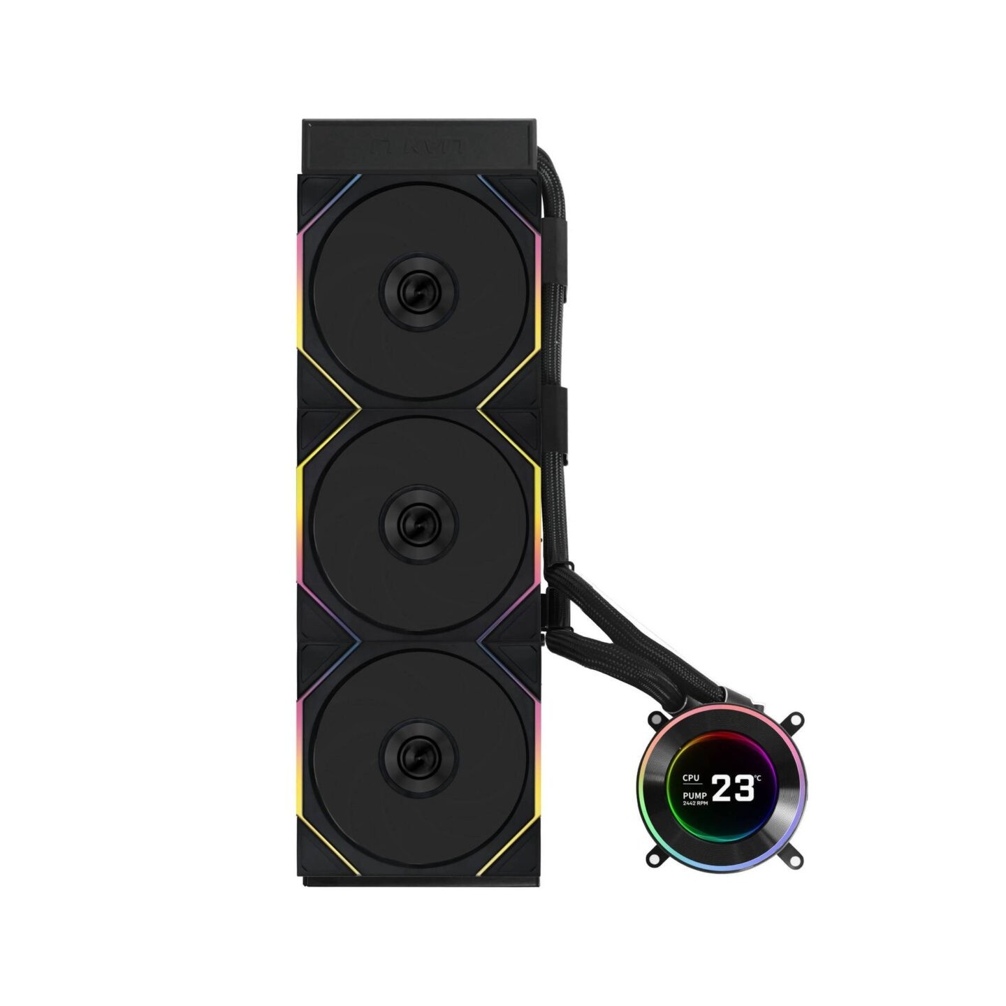 Lian Li HydroShift II LCD-C 360CL 360mm AIO CPU Cooler 3x UNI FAN CL ARGB Black (Boxed) — Buy in Cyprus with Fast Delivery