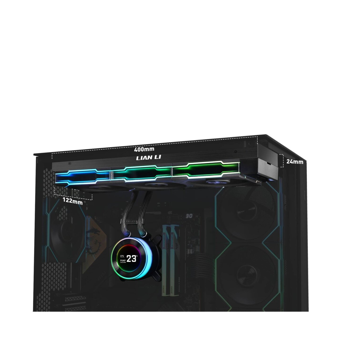 Lian Li HydroShift II LCD-C 360CL 360mm AIO CPU Cooler 3x UNI FAN CL ARGB Black (Boxed) — Buy in Cyprus with Fast Delivery