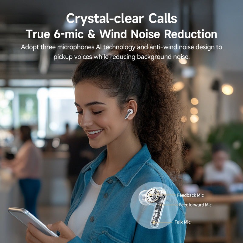 Buy QCY Melobuds N50 ANC Purple - N50 - (Purple, 45dB ANC, TWS, 6 mic ENC, IPX4,... in Cyprus, Nicosia, Limassol, Larnaka, Pafos