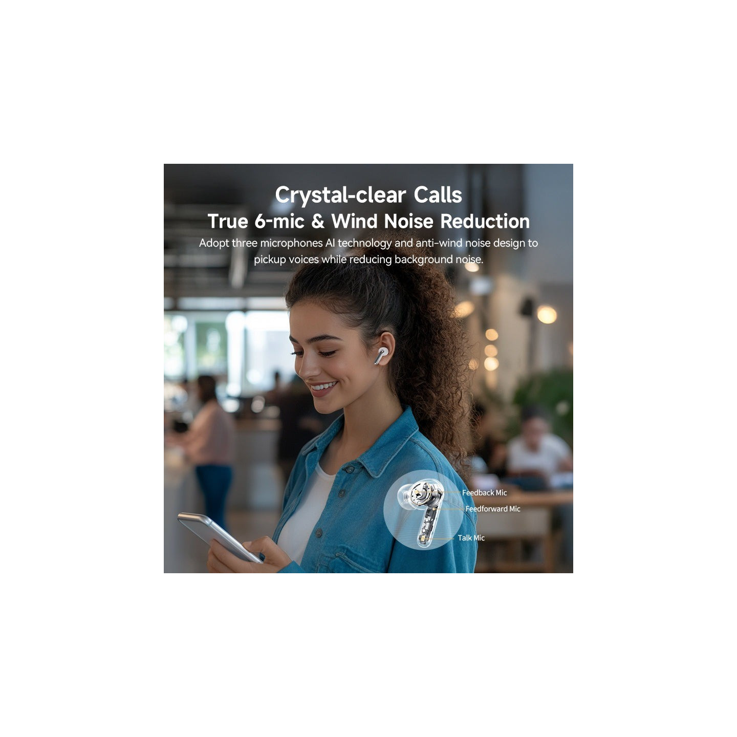 QCY Melobuds N50 ANC Purple - N50 - (Purple, 45dB ANC, TWS, 6 mic ENC, IPX4, BT5.4) — Buy in Cyprus with Fast Delivery