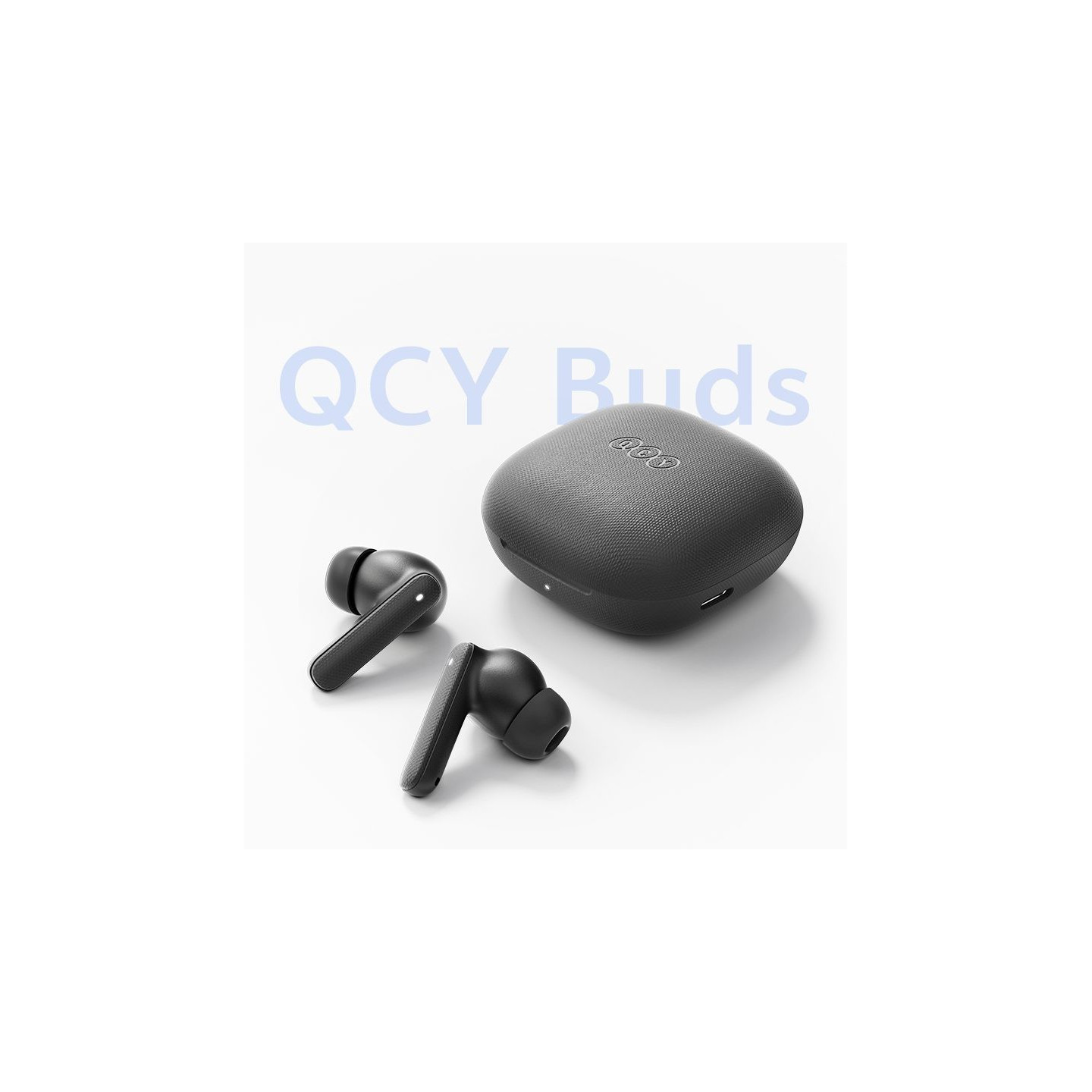 QCY Buds Blue - QT43 - TWS Earbuds, 10mm Dynamic Drivers, Wind Noise Reduction, IPX4, 35h Total Playtime