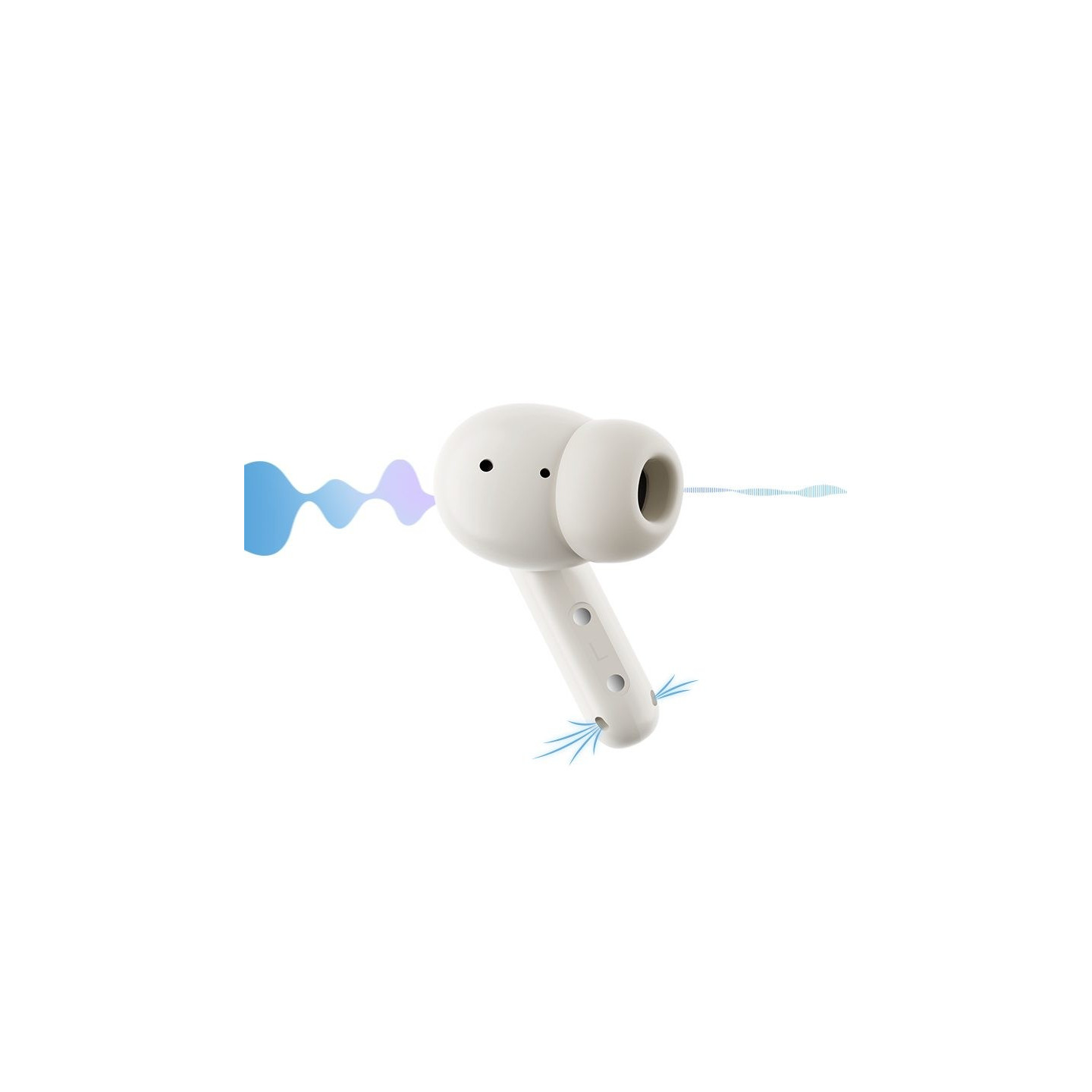 QCY Buds Blue - QT43 - TWS Earbuds, 10mm Dynamic Drivers, Wind Noise Reduction, IPX4, 35h Total Playtime