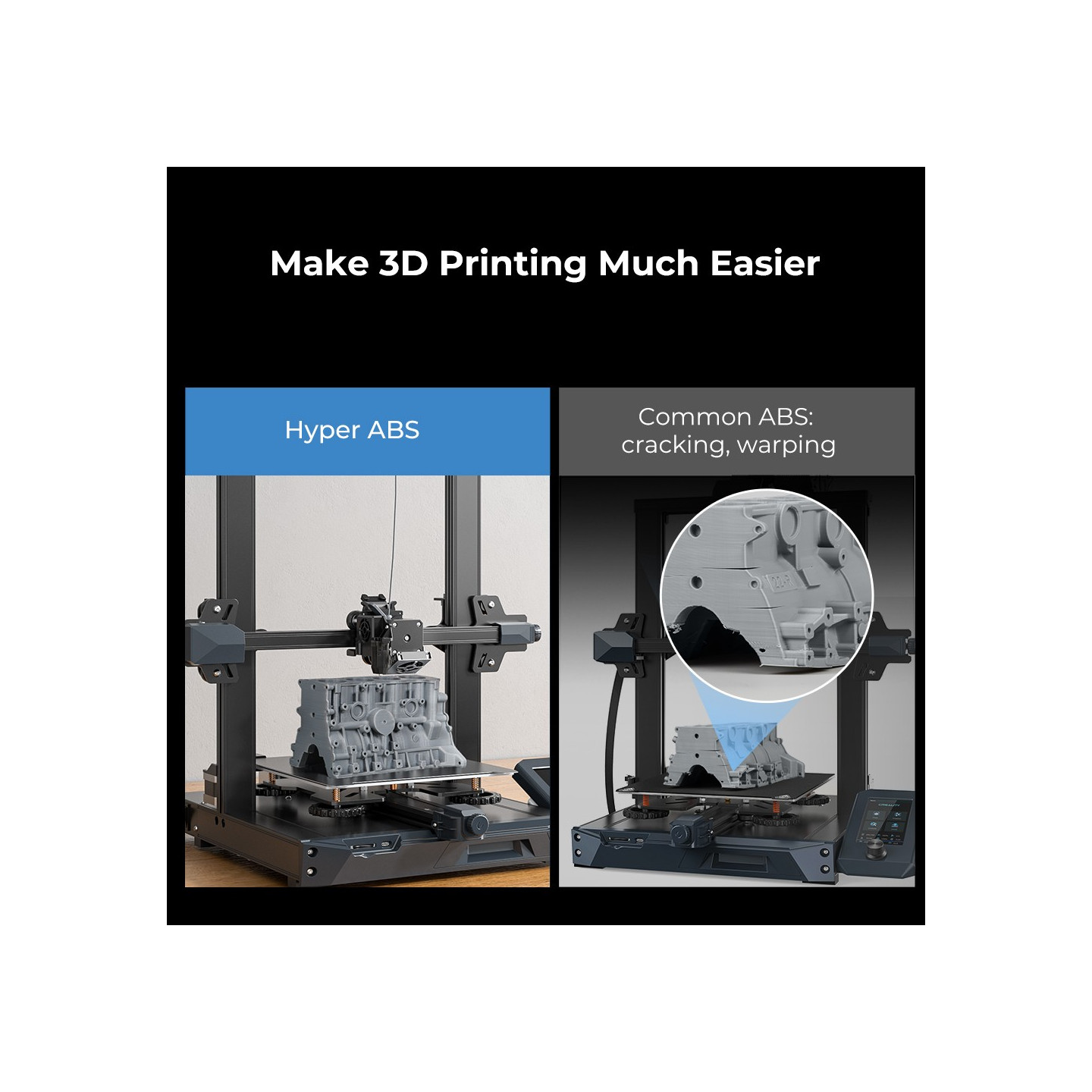 Creality Hyper ABS Grey 3D Printer Filament - Grey, 1.75mm, 1 kg spool — Buy in Cyprus with Fast Delivery