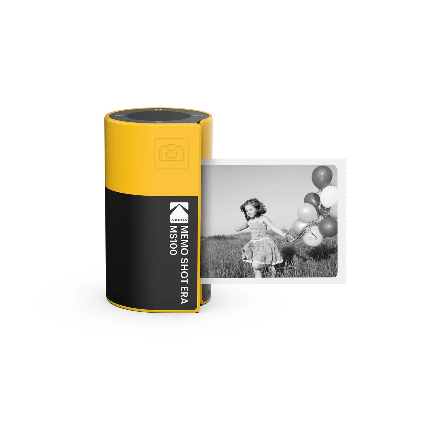 Kodak Memo Shot ERA - ERA - 2-in-1 Instant Camera and Photo Label Printer, Yellow (Includes 1 Roll)