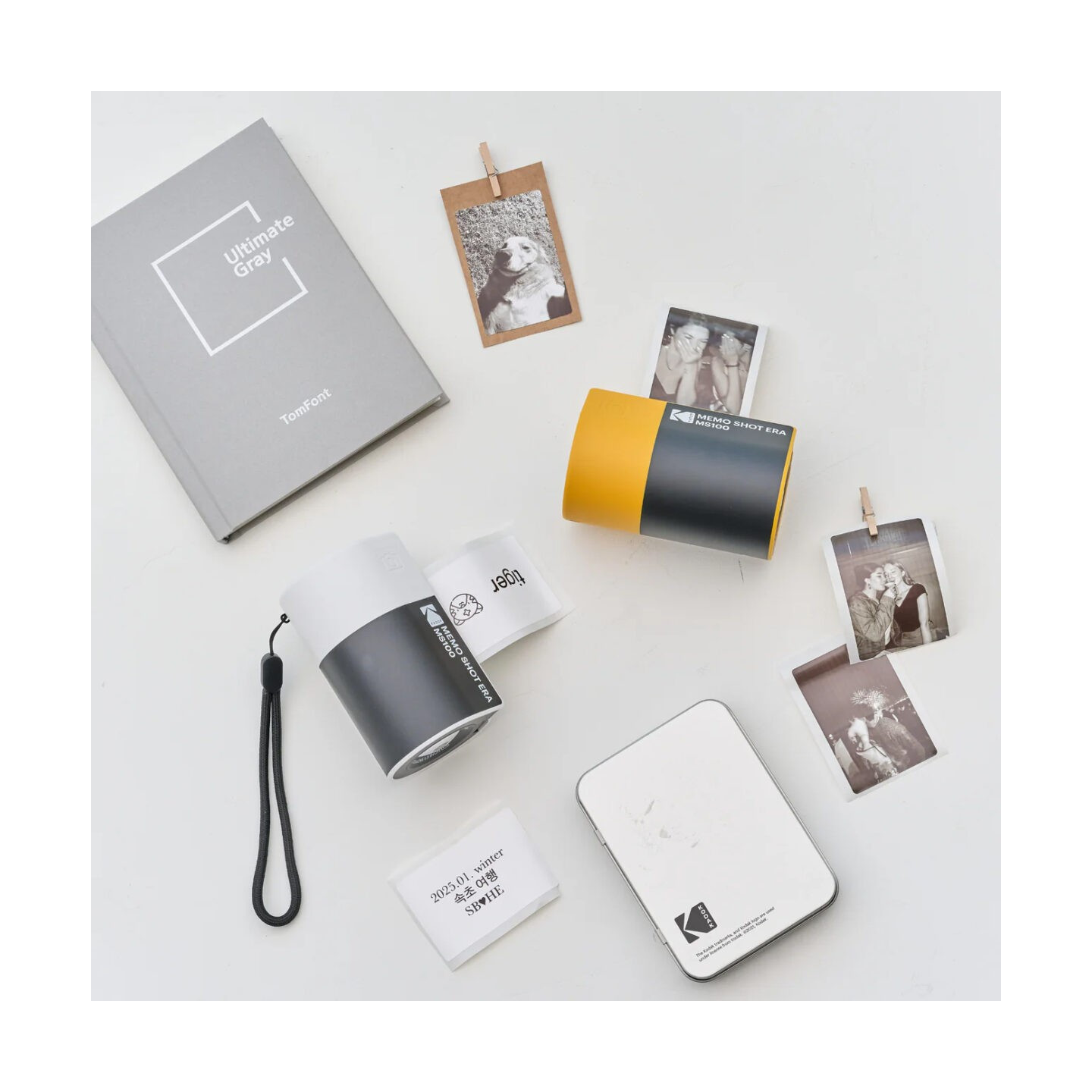 Kodak Memo Shot ERA - ERA - 2-in-1 Instant Camera and Photo Label Printer, Yellow (Includes 1 Roll)