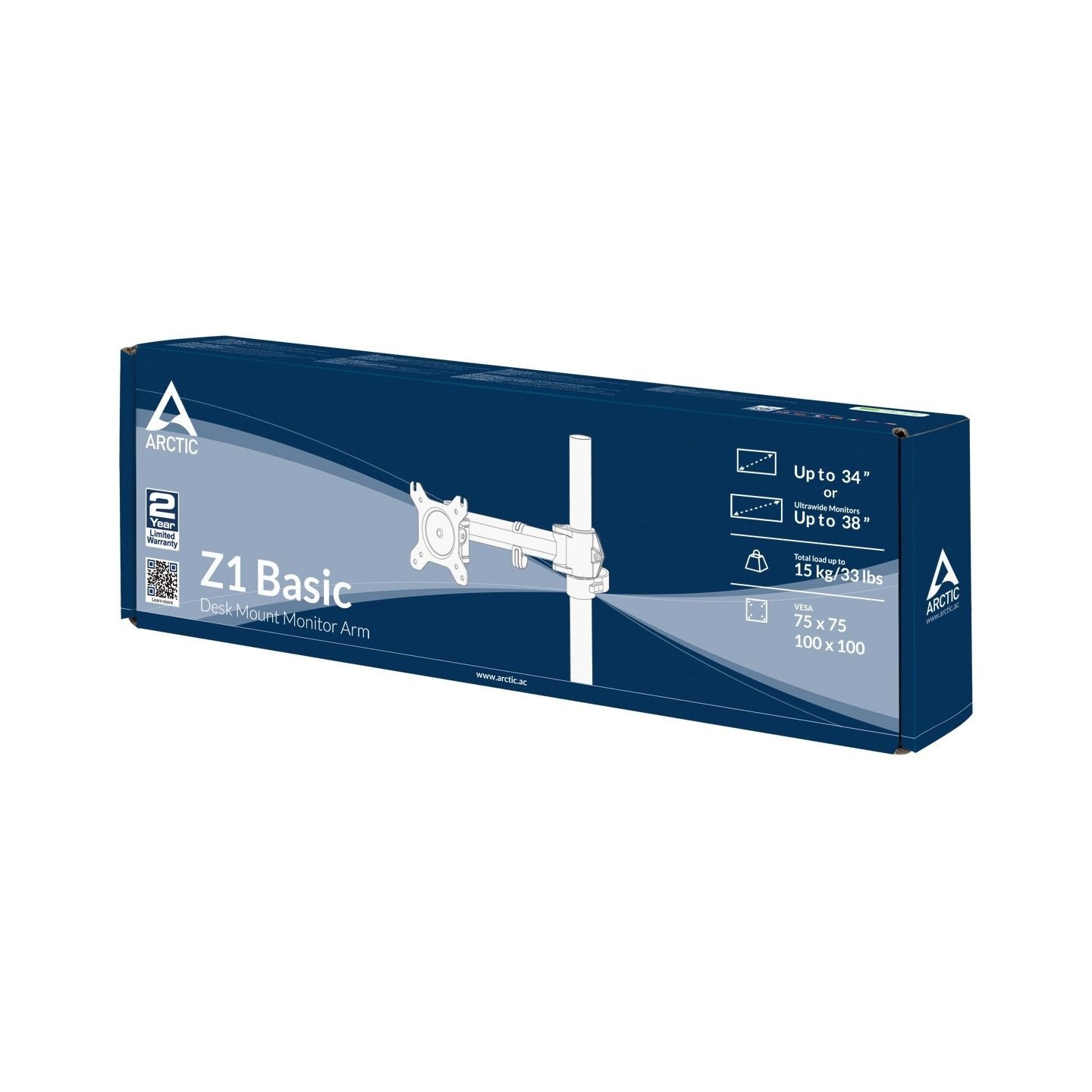 Arctic Z1 Basic Monitor Arm - Desk Clamp - AEMNT00039A (Boxed) — Buy in Cyprus with Fast Delivery