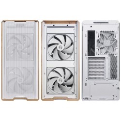 Lian Li LANCOOL 217 White - Mid-Tower ATX PC Case, 5 PWM Fans, Wood Accent (LAN217.WH) — Buy in Cyprus with Fast Delivery